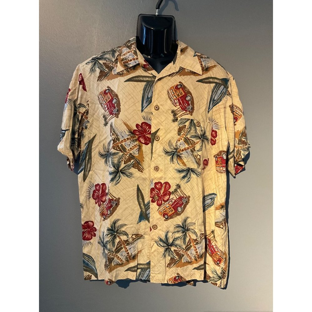 men's Imprints Hawaiian button-down shirt, size large